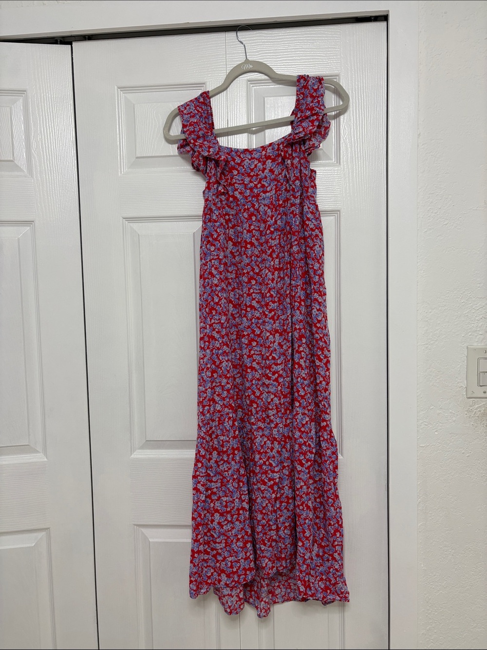 Zara Red Floral Maxi Dress